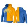 chargers blue staple split logo hoodie