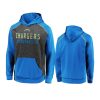 chargers charcoal blue game day ready chiller fleece pullover hoodie