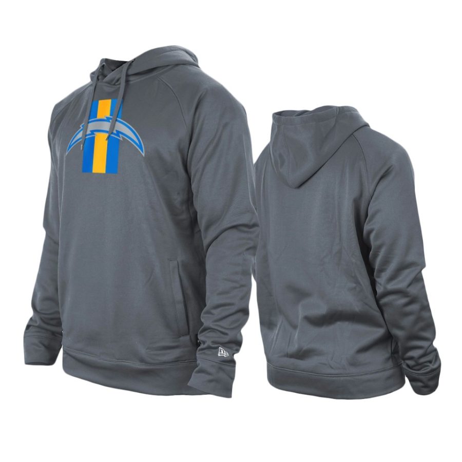 chargers gray training camp raglan hoodie