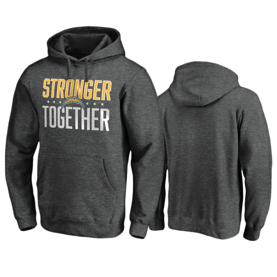 chargers heather charcoal stronger together hoodie