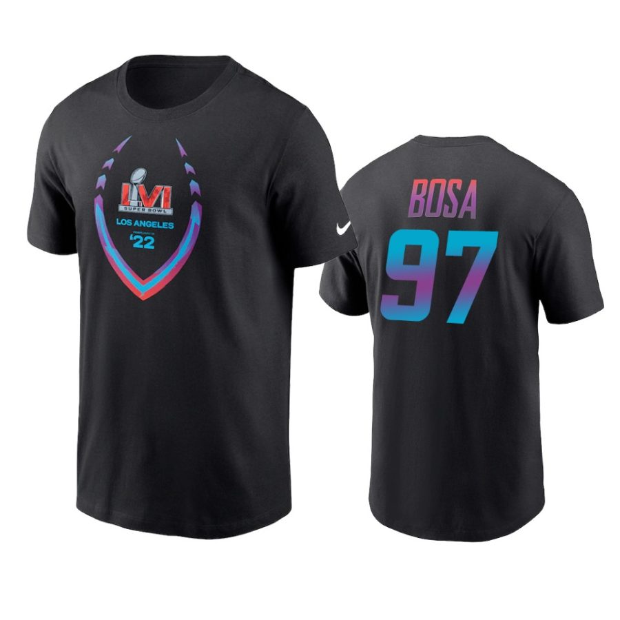 chargers joey bosa black super bowl lvi t shirt