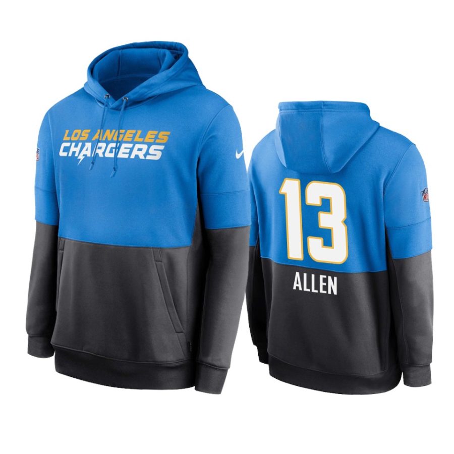 chargers keenan allen powder blue navy sideline impact lockup hoodie