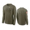 chargers olive 2021 salute to service performance long sleeve t shirt