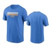 chargers powder blue split t shirt