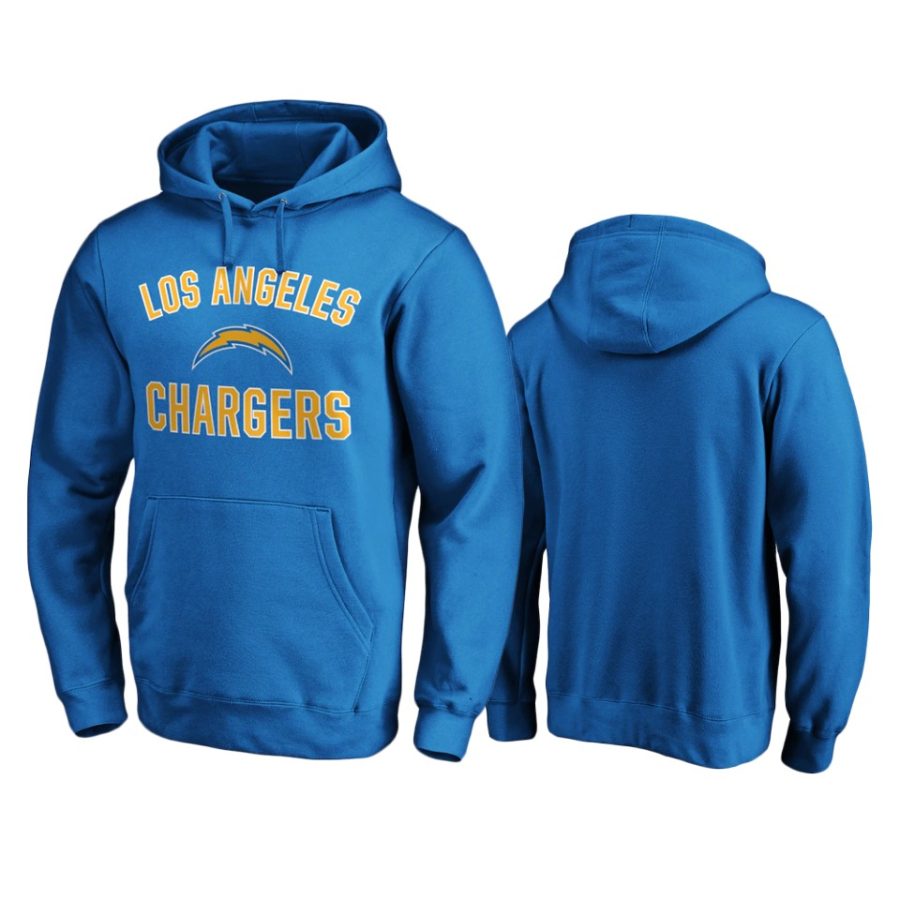 chargers powder blue victory arch pullover hoodie