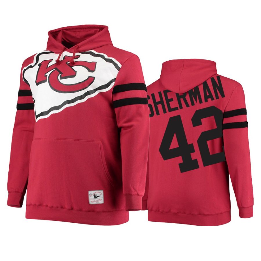 chiefs anthony sherman red big face hoodie