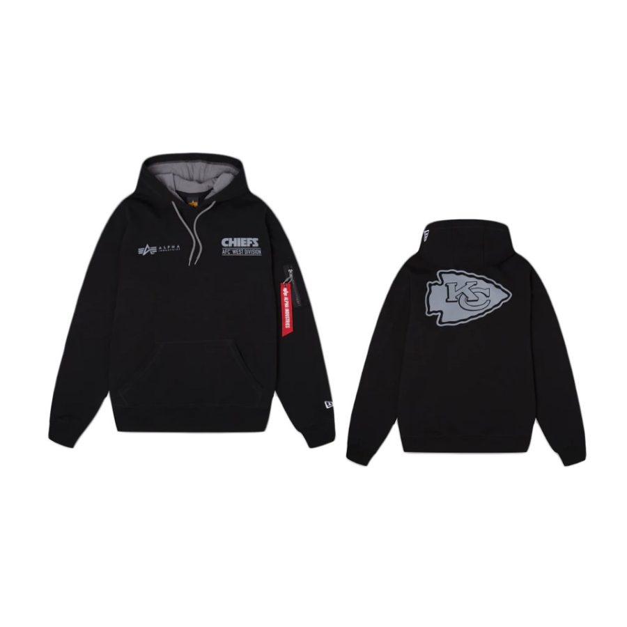 chiefs black alpha industries hoodie