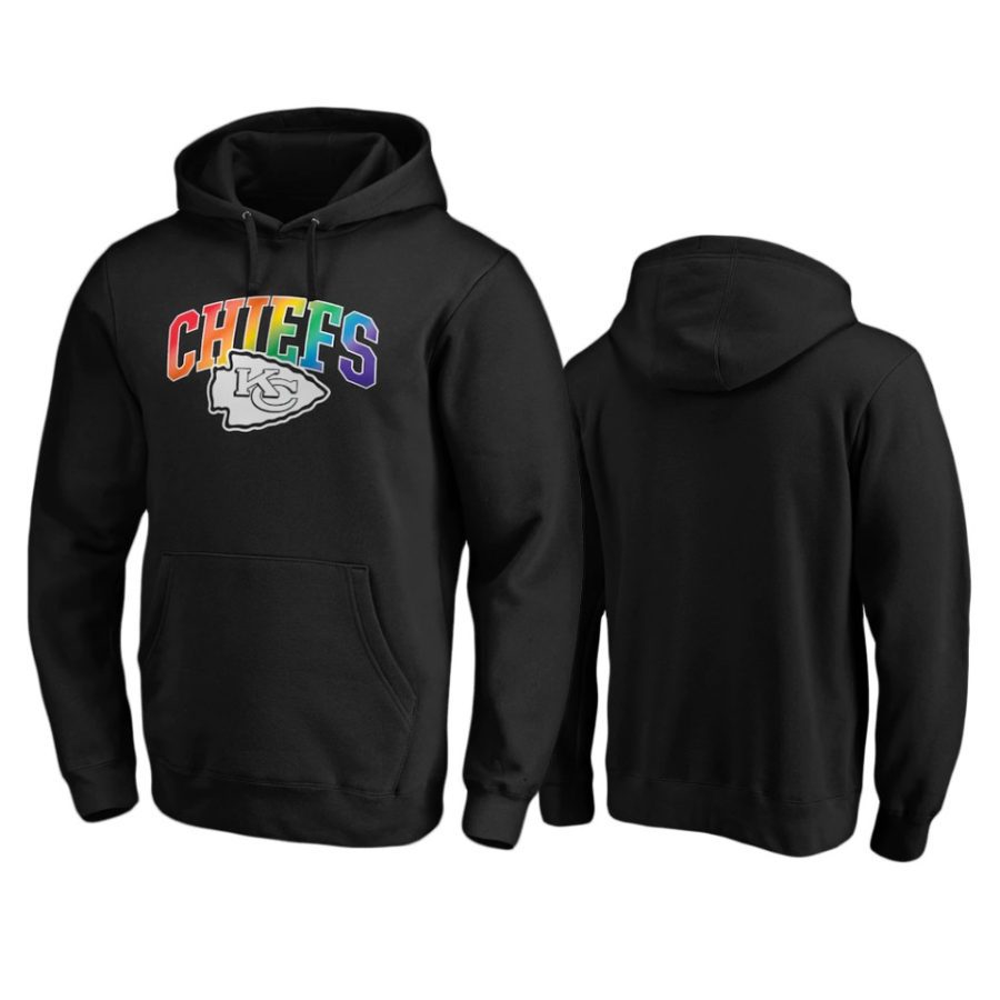 chiefs black pride logo pullover hoodie