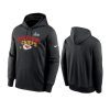 chiefs black super bowl lvii team logo lockup therma hoodie