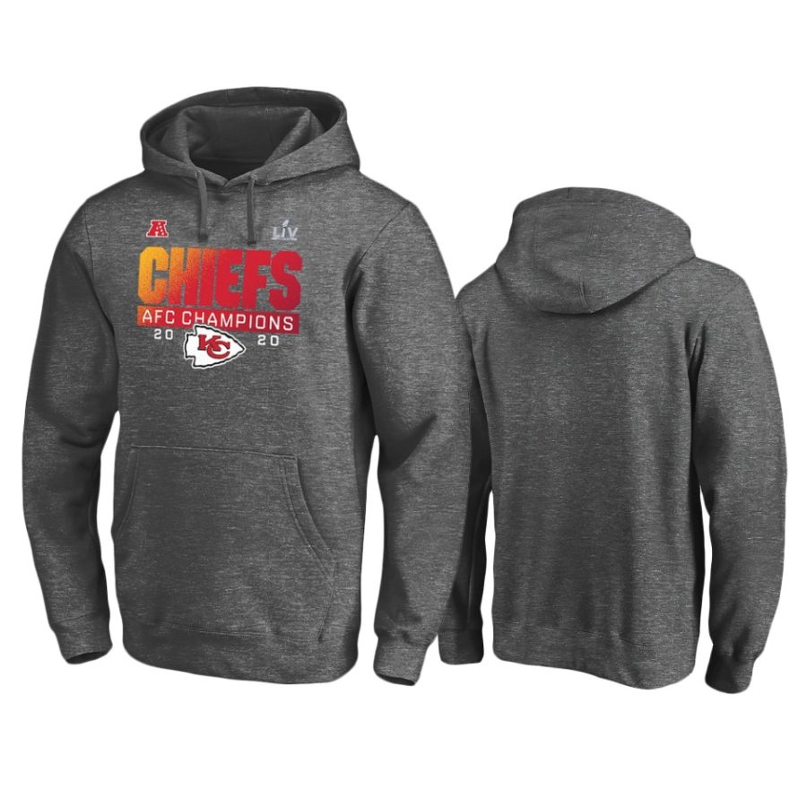 chiefs charcoal 2020 afc champions scramble hoodie