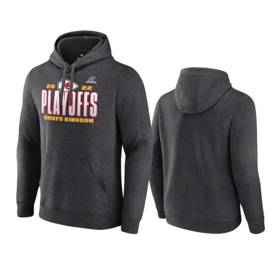 chiefs charcoal 2022 nfl playoffs our time hoodie