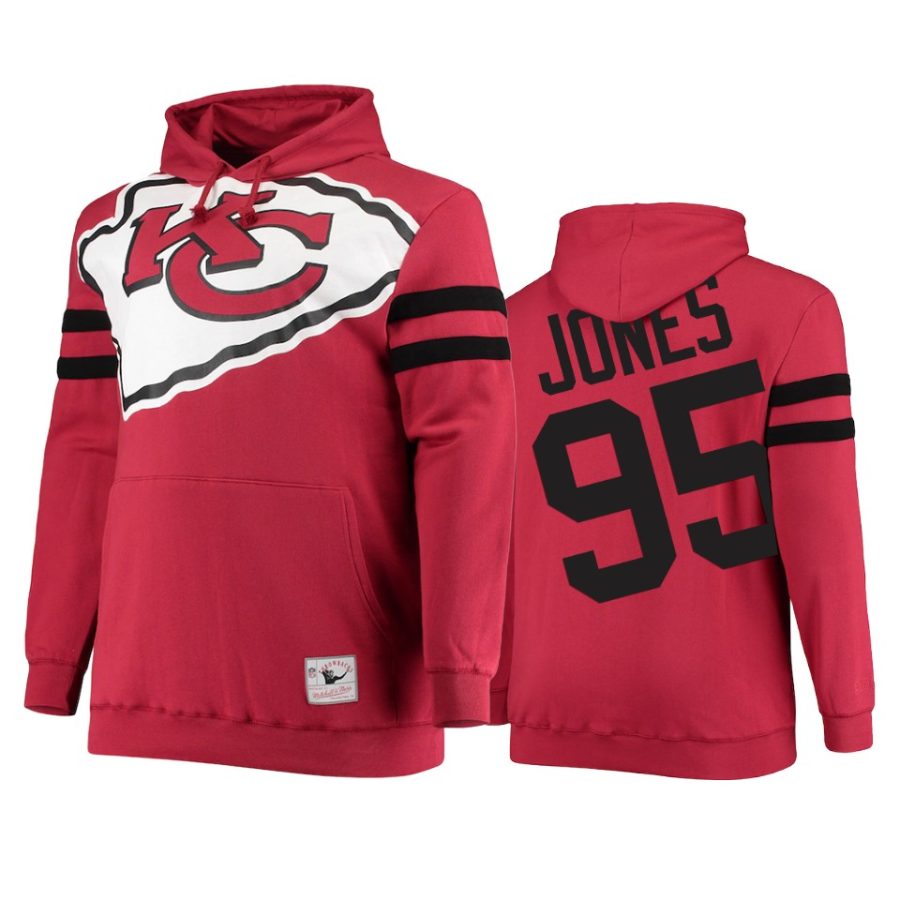 chiefs chris jones red big face hoodie