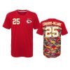 chiefs clyde edwards helaire red extra yardage t shirt