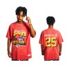 chiefs clyde edwards helaire red super bowl champions vintage t shirt