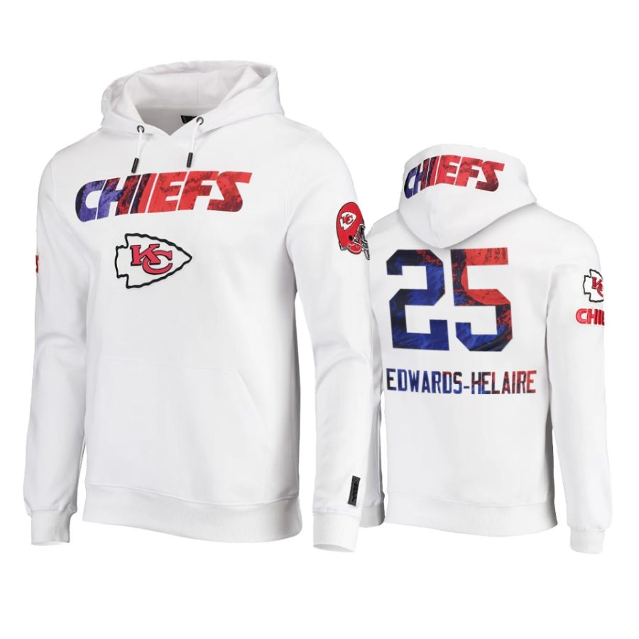 chiefs clyde edwards helaire white americana hoodie