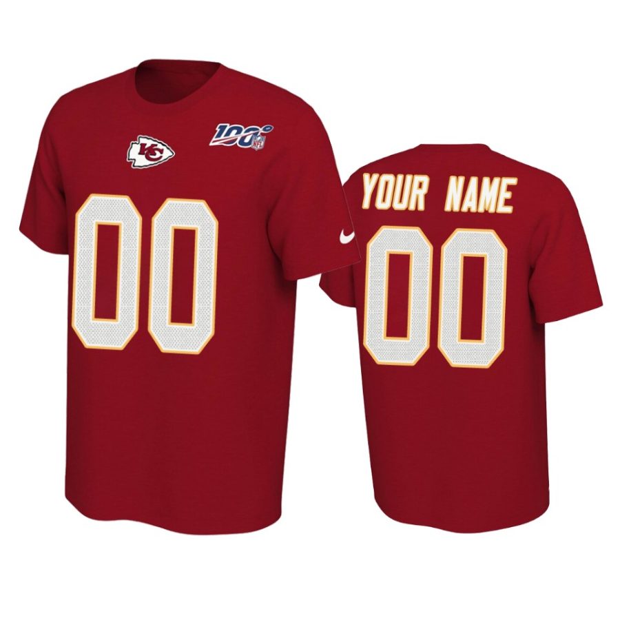 chiefs custom red player pride 100th season tee