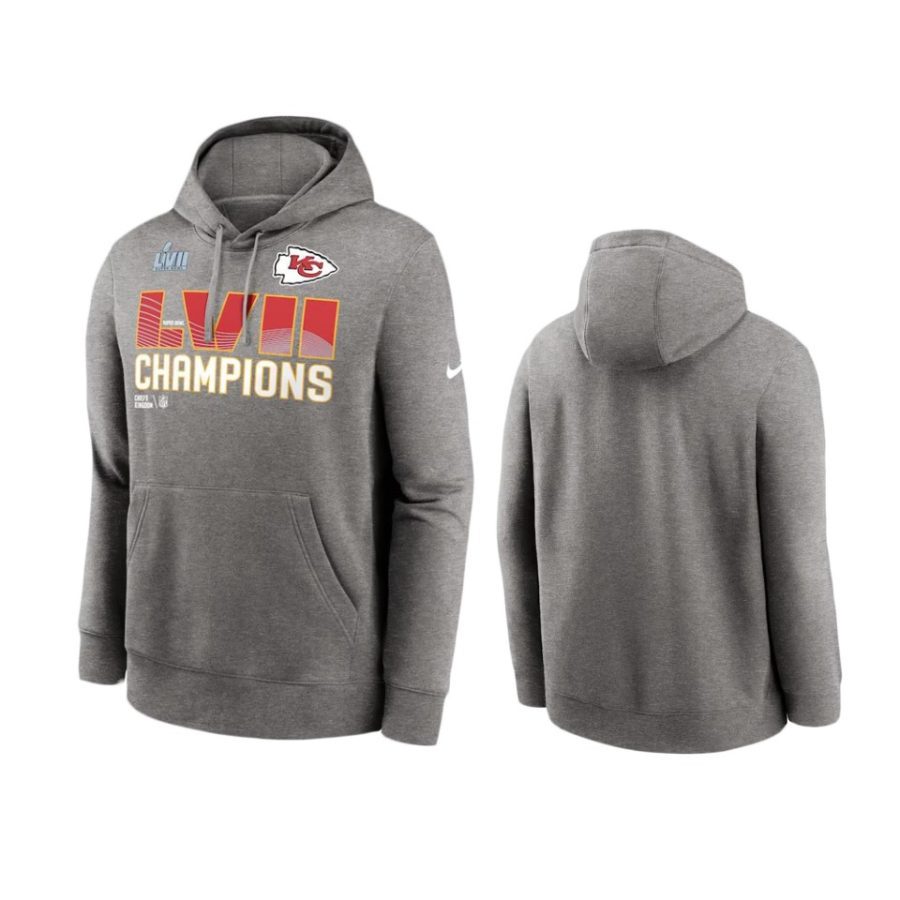 chiefs gray super bowl lvii champions fleece hoodie