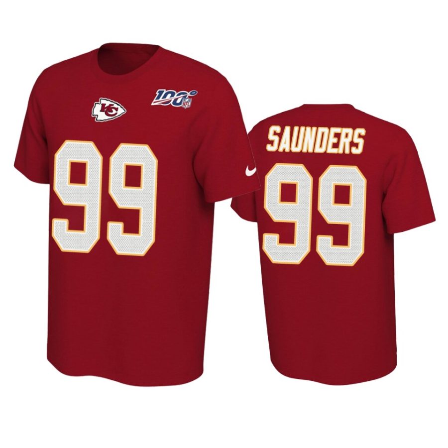 chiefs khalen saunders red player pride 100th season tee