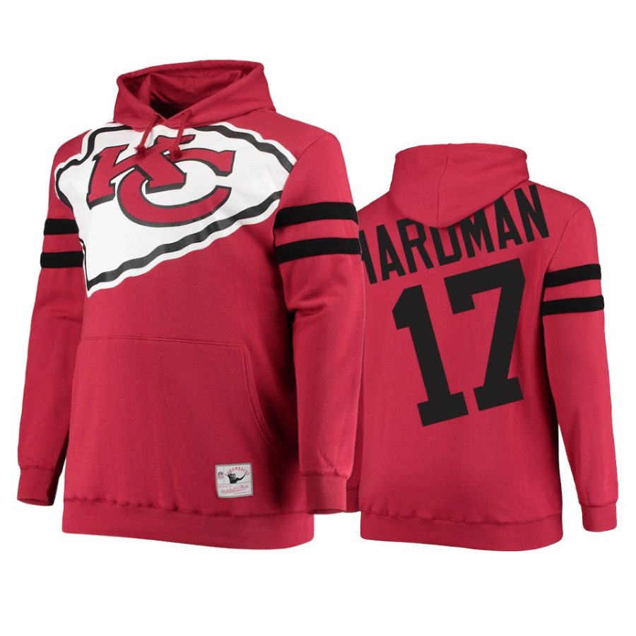 chiefs mecole hardman red big face hoodie