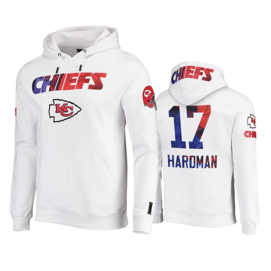 chiefs mecole hardman white americana hoodie