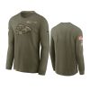 chiefs olive 2021 salute to service performance long sleeve t shirt