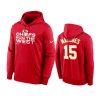 chiefs patrick mahomes red 2021 afc west division champions hoodie