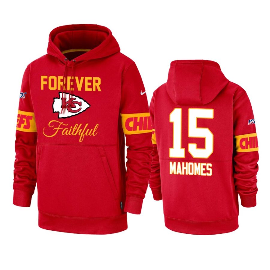 chiefs patrick mahomes red team logo forever faithful hoodie