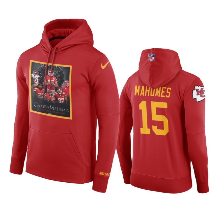 chiefs patrick mahomes red throws and we win hoodie