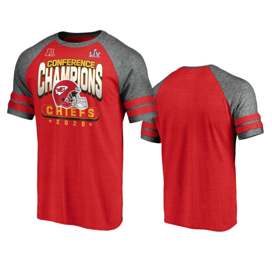 chiefs red 2020 afc champions rushing play t shirt