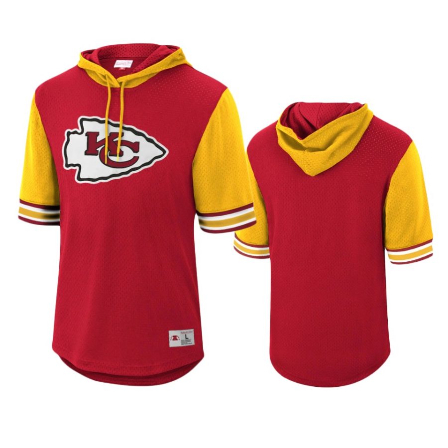 chiefs red buzzer beater mesh hoodie