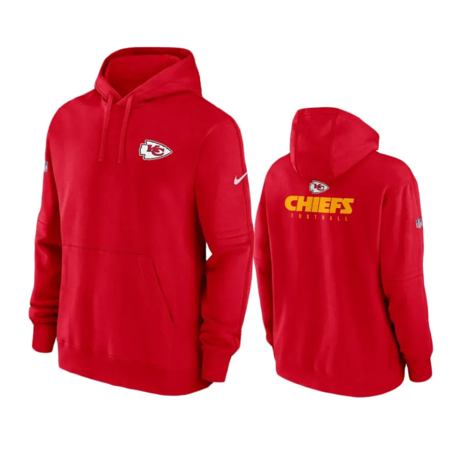 chiefs red sideline club fleece hoodie