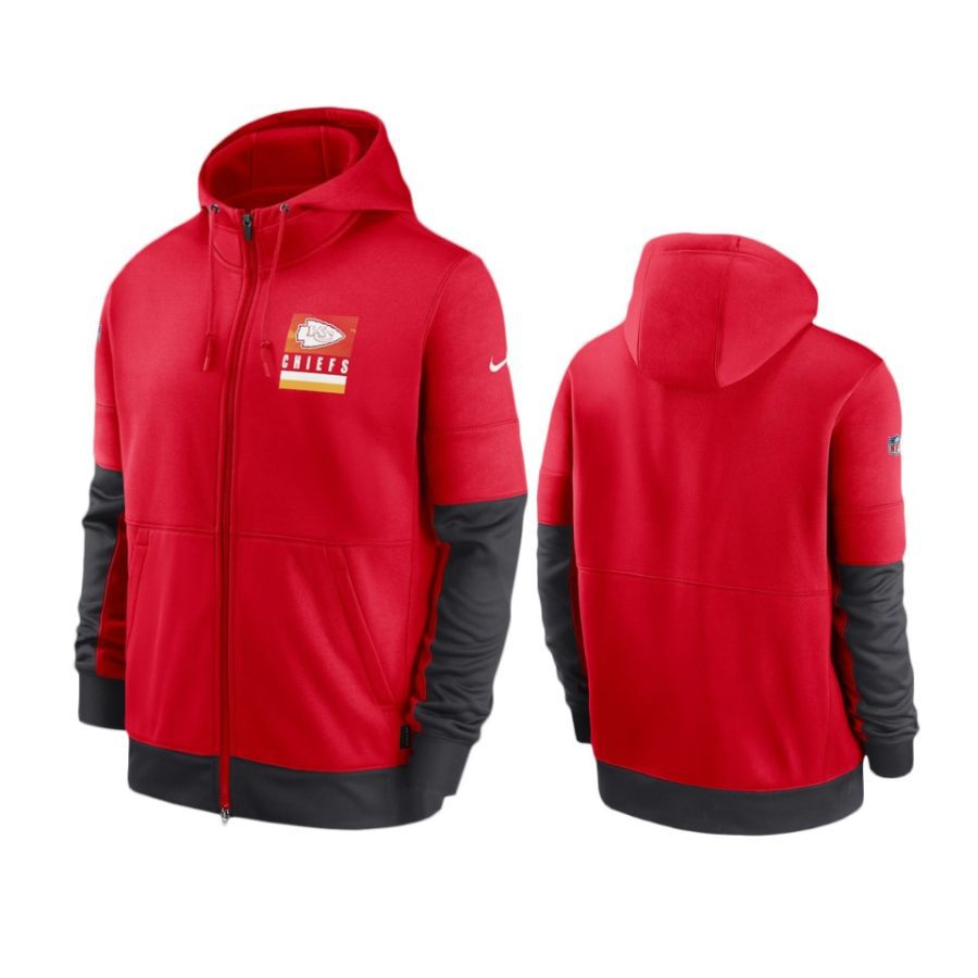 chiefs red sideline impact lockup full zip hoodie