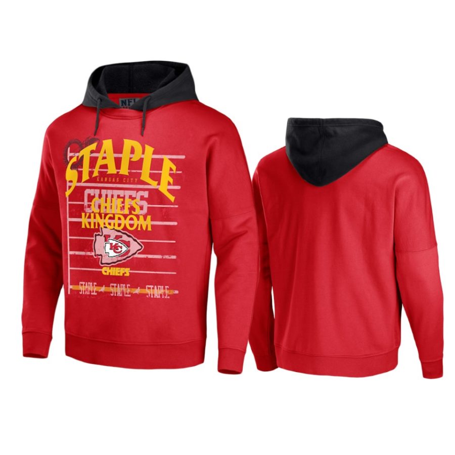 chiefs red staple throwback vintage wash hoodie