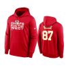 chiefs travis kelce red 2021 afc west division champions hoodie