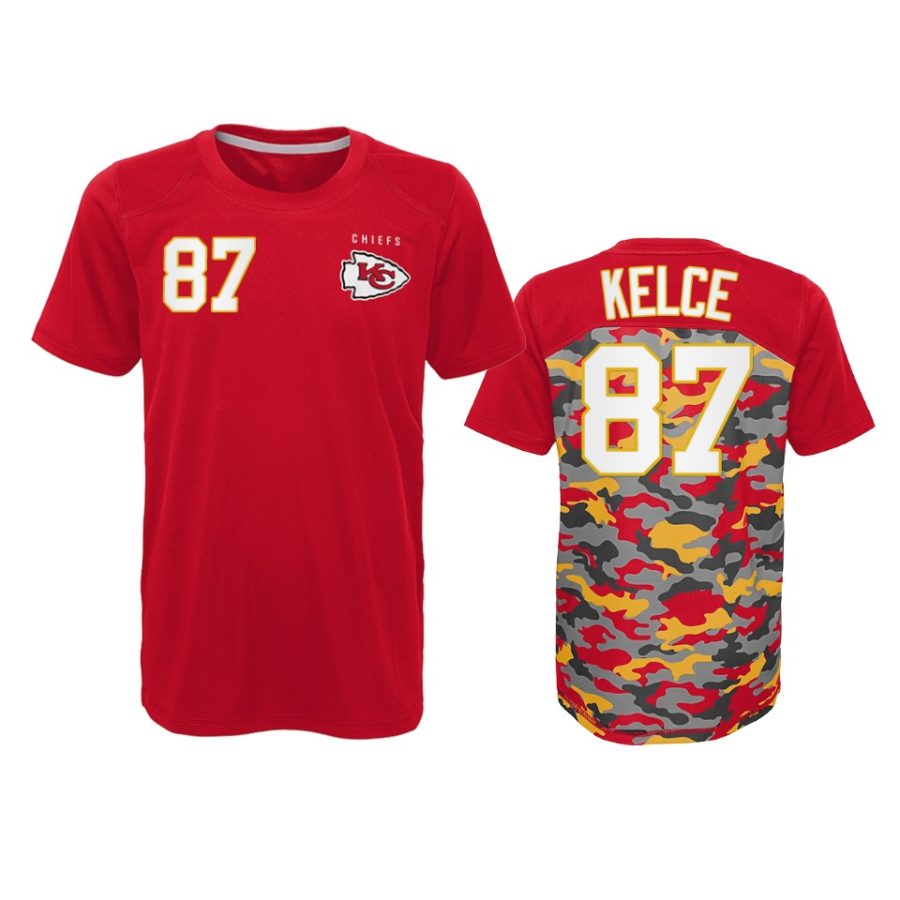 chiefs travis kelce red extra yardage t shirt