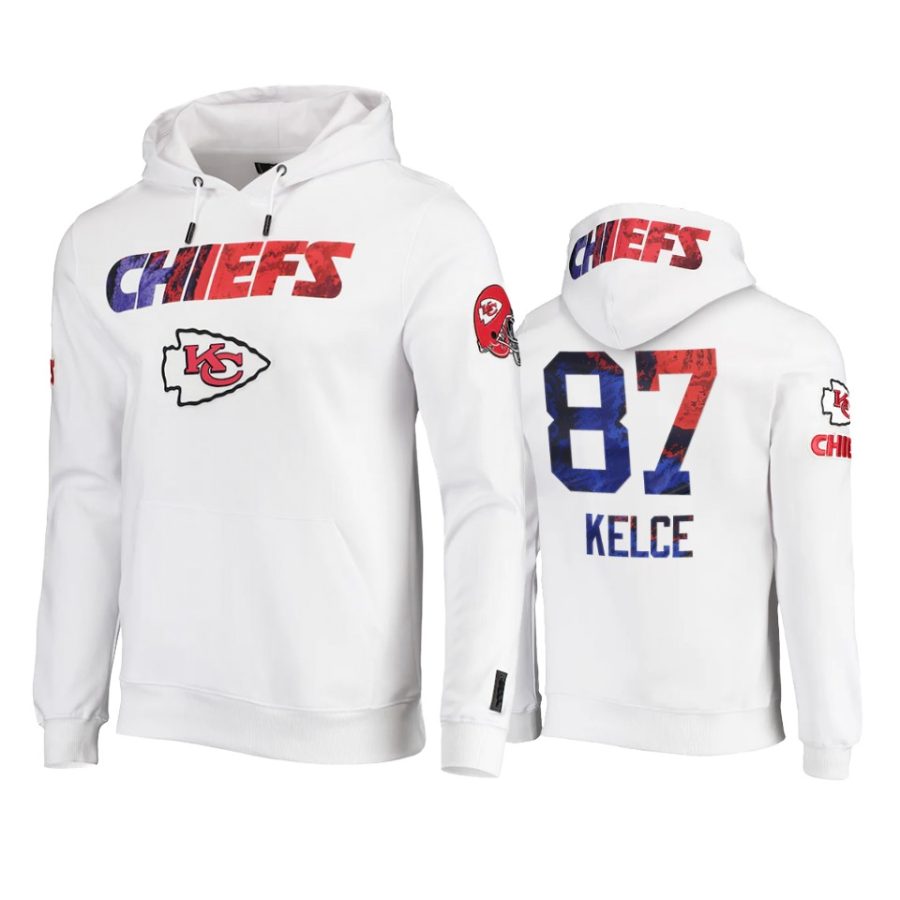 chiefs travis kelce white americana hoodie