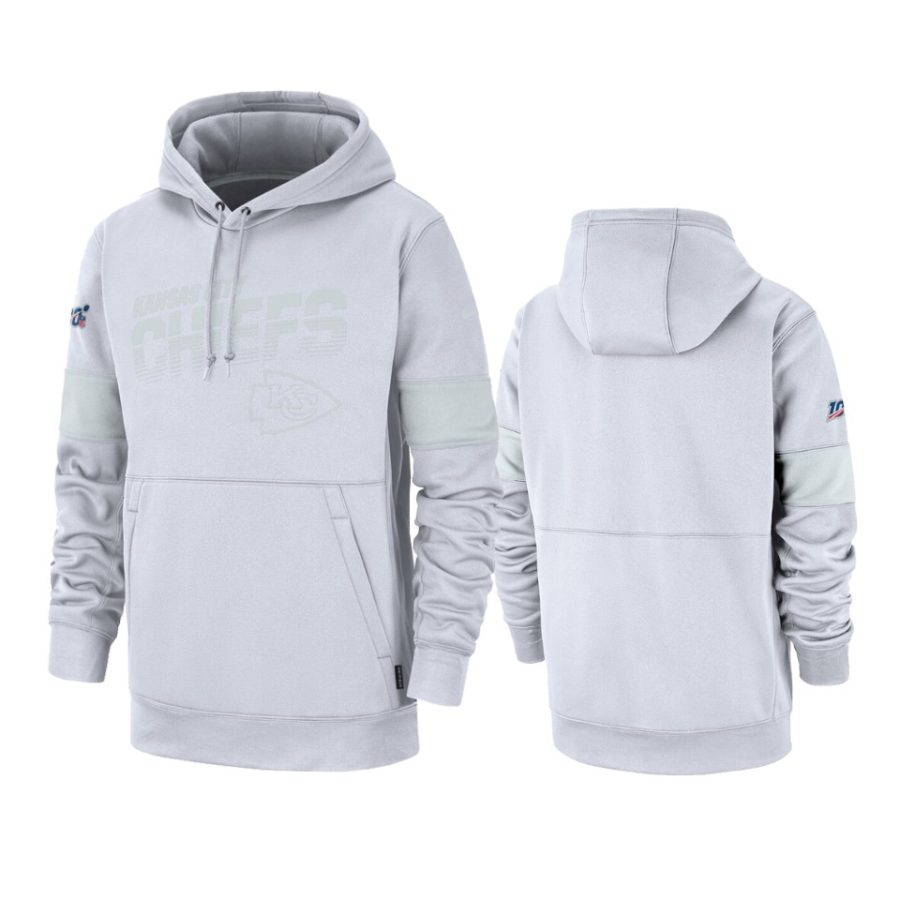 chiefs white nfl 100 2019 sideline hoodie