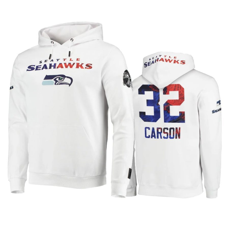 chris carson seahawks white americana hoodie