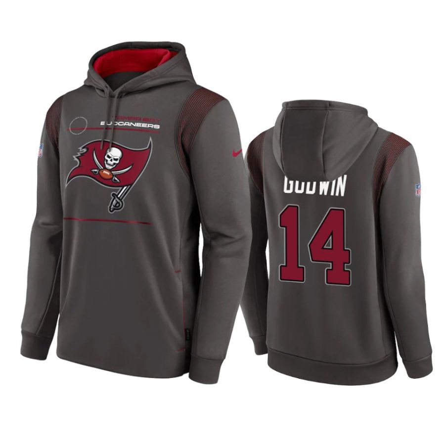 chris godwin buccaneers pewter sideline logo hoodie