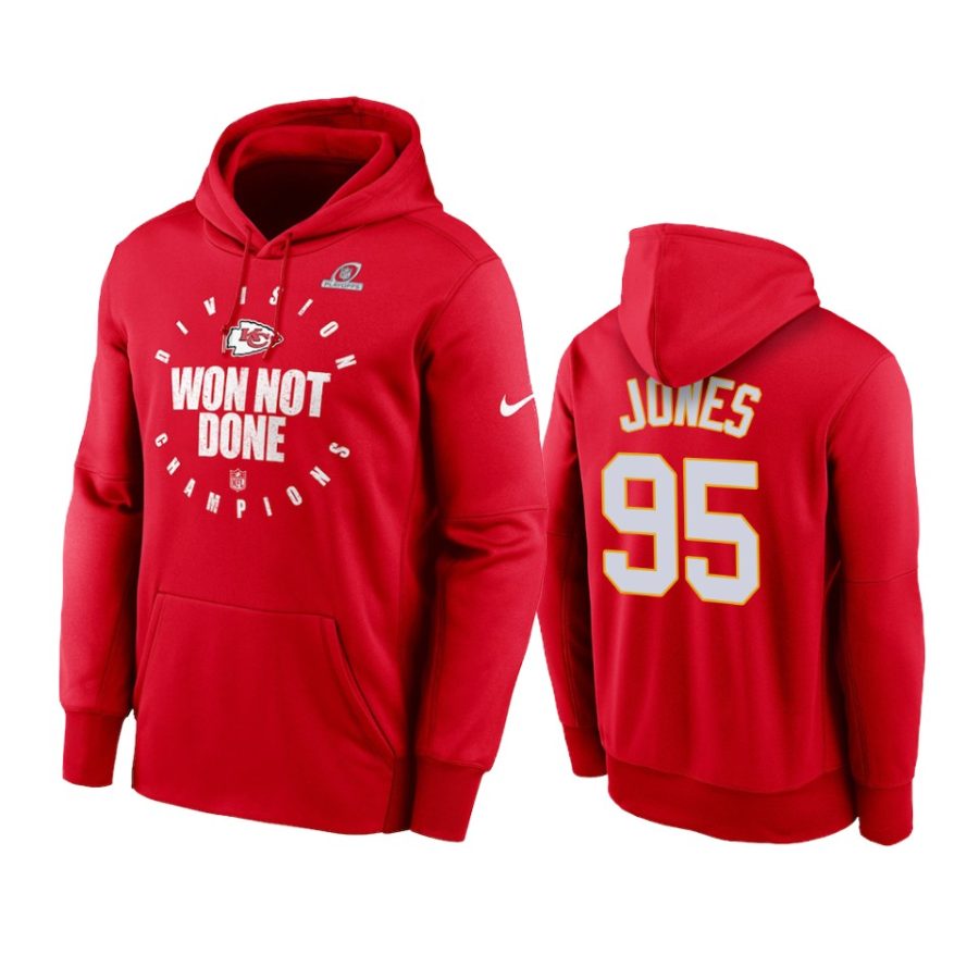 chris jones chiefs red 2020 afc west division champions hoodie