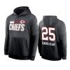 clyde edwards helaire chiefs charcoal black sideline impact lockup hoodie