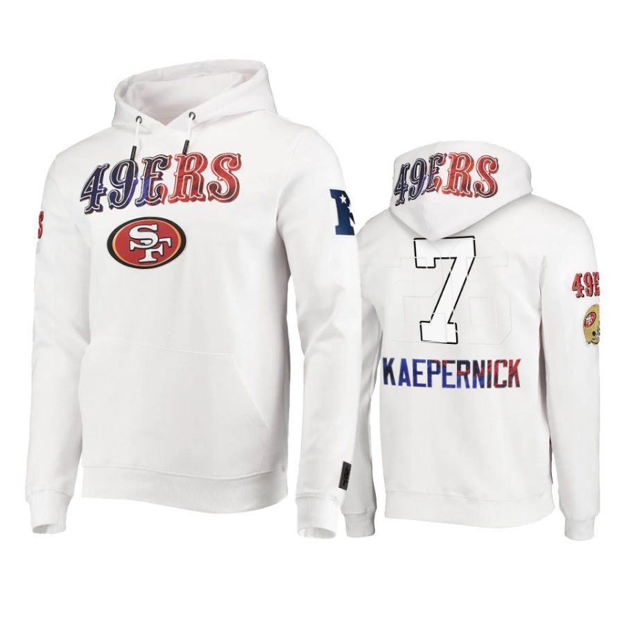 colin kaepernick 49ers white americana hoodie