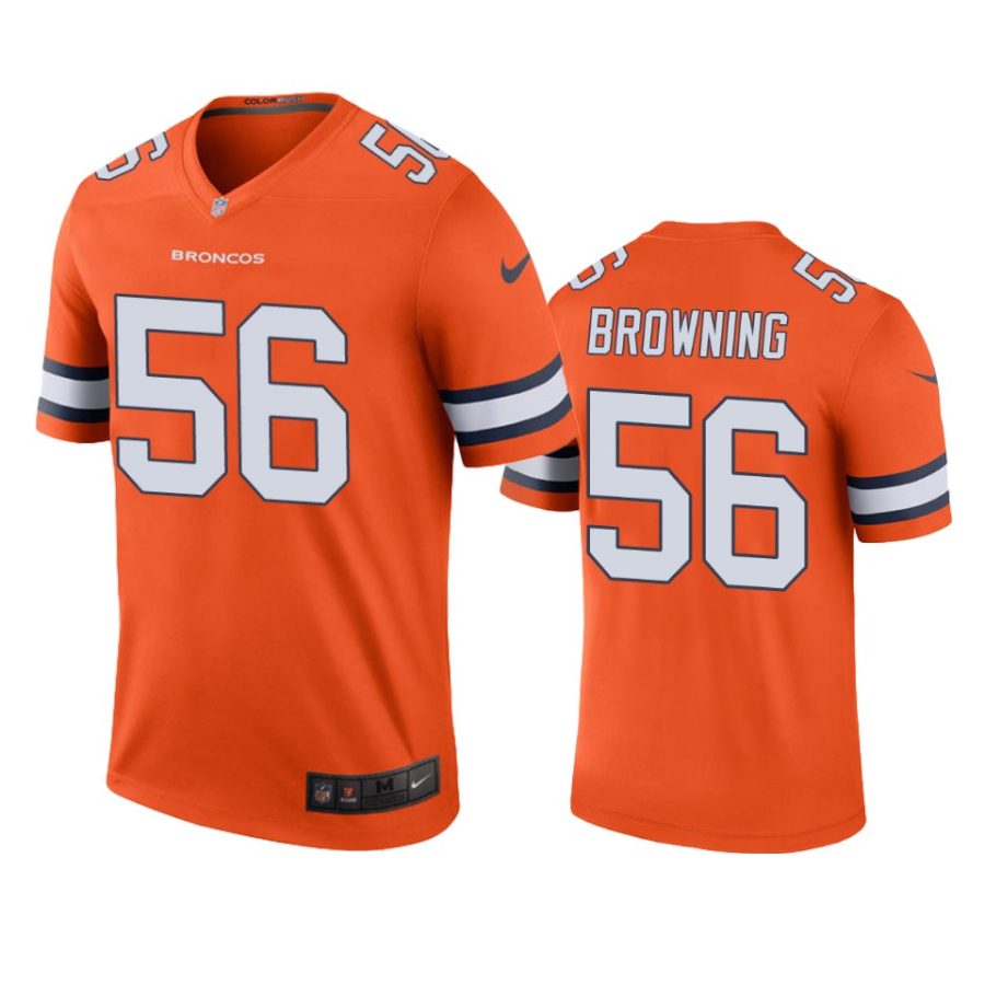 color rush legend broncos baron browning orange jersey