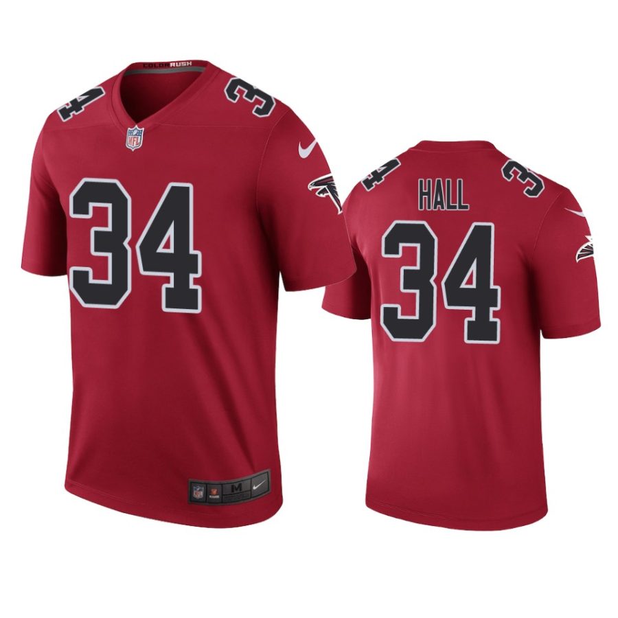 color rush legend falcons darren hall red jersey