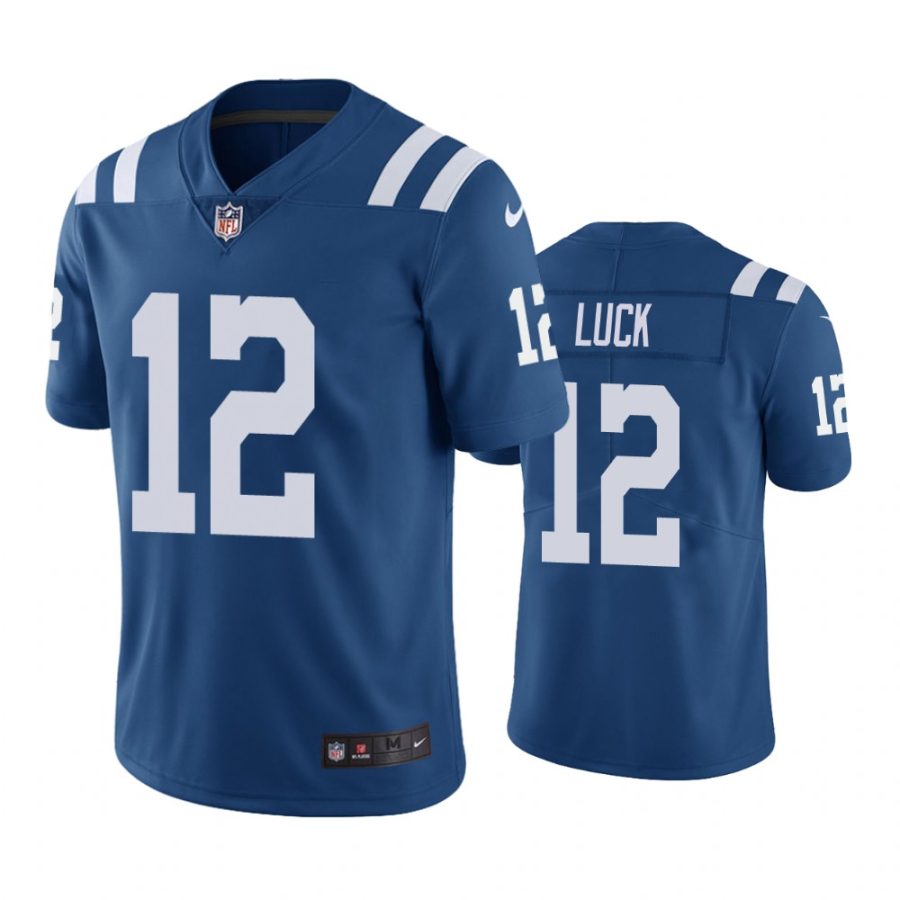 colts 12 andrew luck royal color rush limited jersey