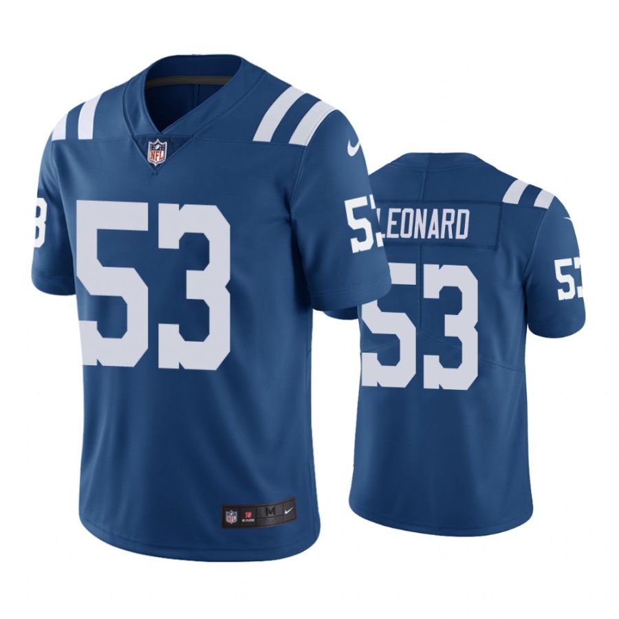 colts 53 darius leonard royal color rush limited jersey