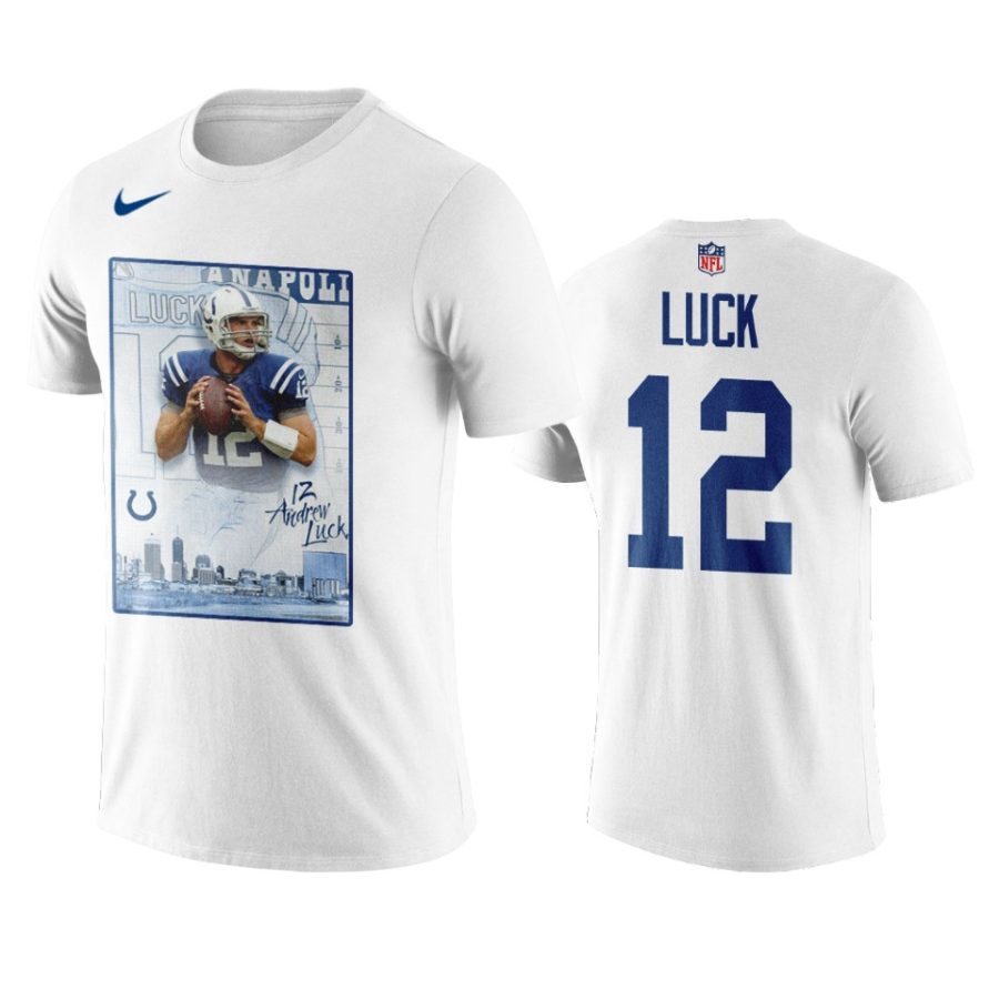 colts andrew luck white player graphic t shirt