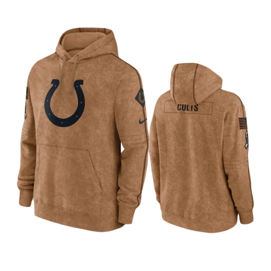 colts brown 2023 salute to service club hoodie