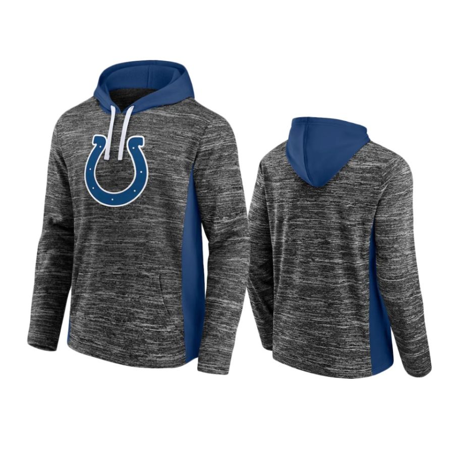 colts charcoal royal instant replay pullover hoodie