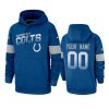 colts custom royal sideline team logo 100th season hoodie